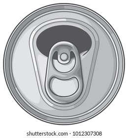 Opened can top vector illustration