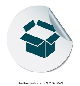 Opened cardboard box  icon