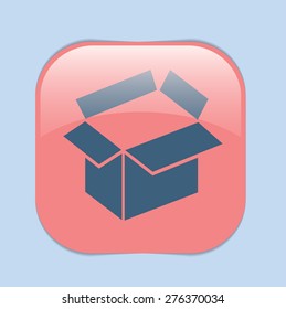 Opened cardboard box  icon