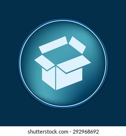 Opened cardboard box  icon