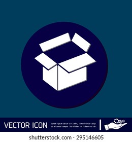 Opened cardboard box  icon