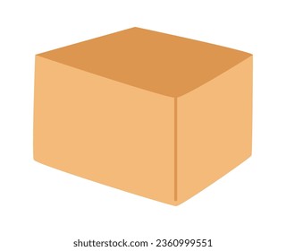 Opened Cardboard Box Vector Illustration