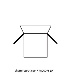 opened cardbox icon image