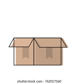 opened cardbox icon image