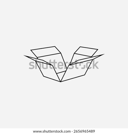 OPENED CARTON BOX OR UNFOLDED CARDBOARD