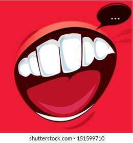 Opened cartoon mouth 