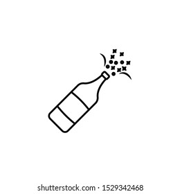 opened champagne icon illustration isolated vector sign symbol
