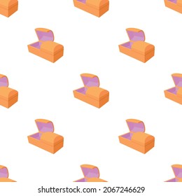 Opened coffin pattern seamless background texture repeat wallpaper geometric vector