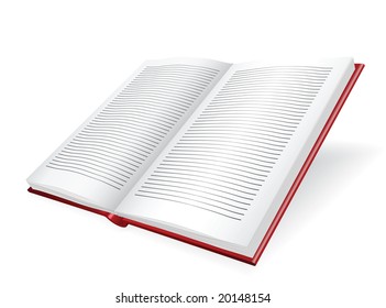 Opened diary. Vector illustration