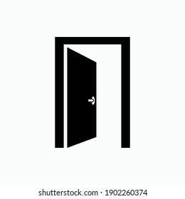 Opened Door Icon. Exit Symbol - Vector.