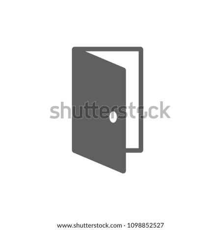 Opened door icon vector in trendy flat style isolated on white background