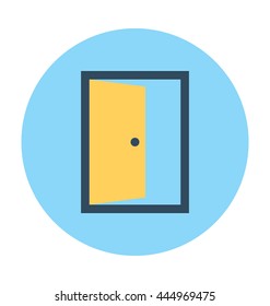 Opened Door Vector Icon 