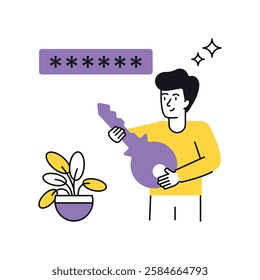 Opened Email Concept vector illustration.  isolated on white Background. 