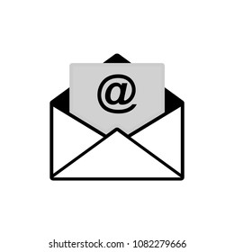 Opened email envelope vector icon