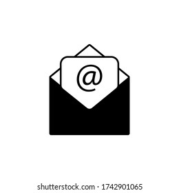 Opened Email icon line vector. Letter icon symbol on eps 10
