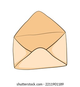 Opened Envelope. Cartoon. Vector illustration