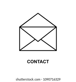 opened envelope icon. Element of simple web icon with name for mobile concept and web apps. Thin line opened envelope icon can be used for web and mobile on white background
