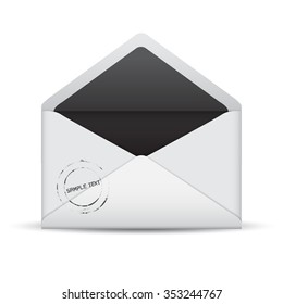 Opened Envelope Template : Vector Illustration