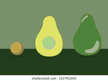 Opened Fresh Avocado