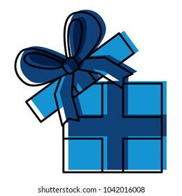 opened gift box with bow celebration