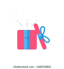 Opened gift box illustration
