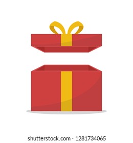 Opened gift box, surprise concept