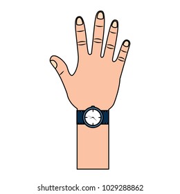 opened hand palm counting fingers number five