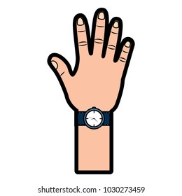 opened hand palm counting fingers number five