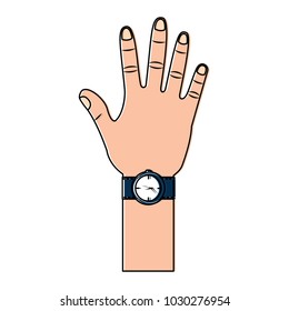opened hand palm counting fingers number five