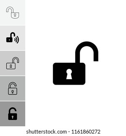 Opened icon. collection of 6 opened filled and outline icons such as . editable opened icons for web and mobile.