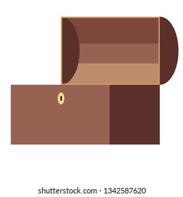 Opened jewel box flat illustration. Home, travel and lifestyle series.