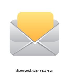 Opened letter email icon. Vector