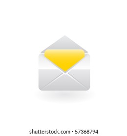 Opened letter email icon. Vector