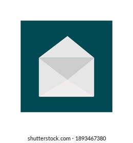 
opened letter icon  on the white background