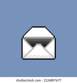 opened letter in pixel art style