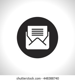 opened letter vector icon