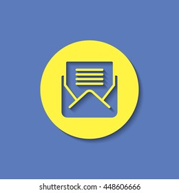 opened letter vector icon