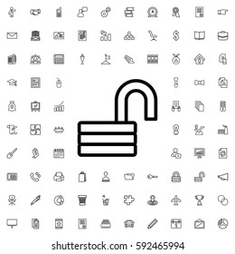 opened lock icon illustration isolated vector sign symbol. Company icons vector set.