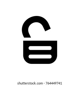 opened lock icon illustration isolated vector sign symbol