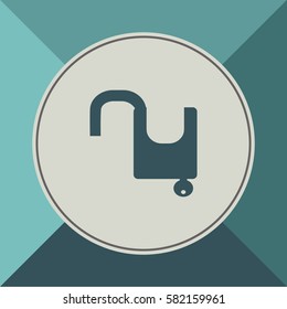 Opened lock, vector icon