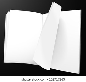 Opened magazine template