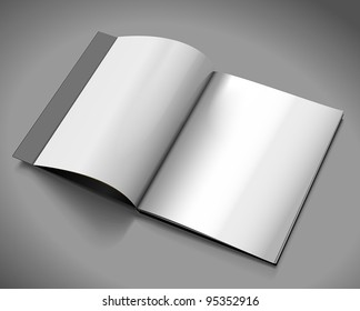 Opened magazine template