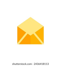Opened Mail Icon Flat Design Style. Simple Web and Mobile Vector. Perfect Interface Illustration Symbol.