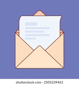 Opened Mail icon vector. Marketing Mail vector illustration. Business mail envelope illustration icon