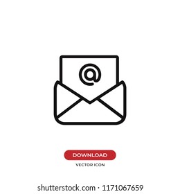 Opened mail vector icon