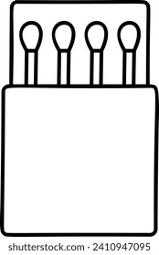 opened Matchbox concept, matchsticks vector icon design, Camping and outdoor symbol, extreme sports equipment sign, Backpack and Adventure travel elements stock illustration
