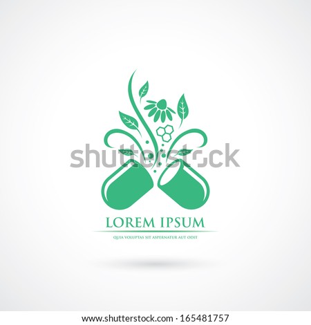 Opened medical capsule - vector illustration