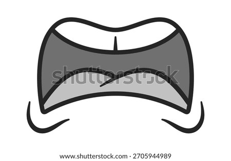 Opened mouth comic groovy grimace