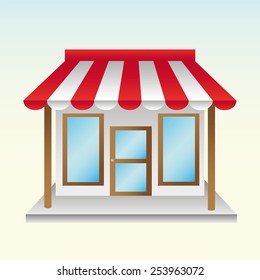 opened a new store useful things with half striped awning