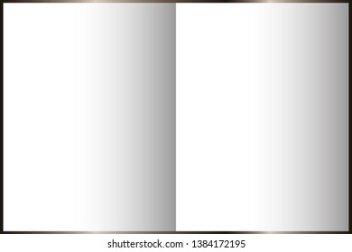 Opened notebook with blank sheets. Clean diary. copy-space. Opened notebook with blank sheets. Clean diary. open book. Place for text. Open notebook illustration. Diary vector.